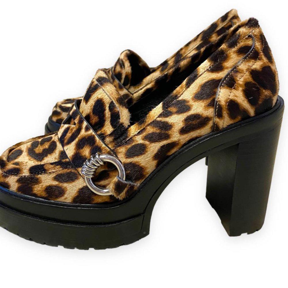 Gianni Bini Maxxwelle Leopard Print Platform Block Heel Women's Size 6M‎ - NWT - Picture 4 of 8